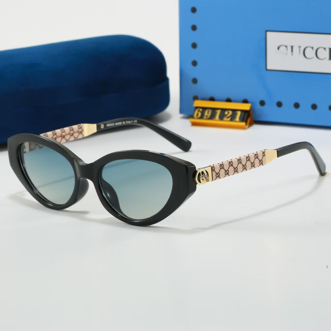Gafas de sol de montura pequeña con ojo de gato 2025, protección UV premium, gafas ligeras de lujo para vacaciones,