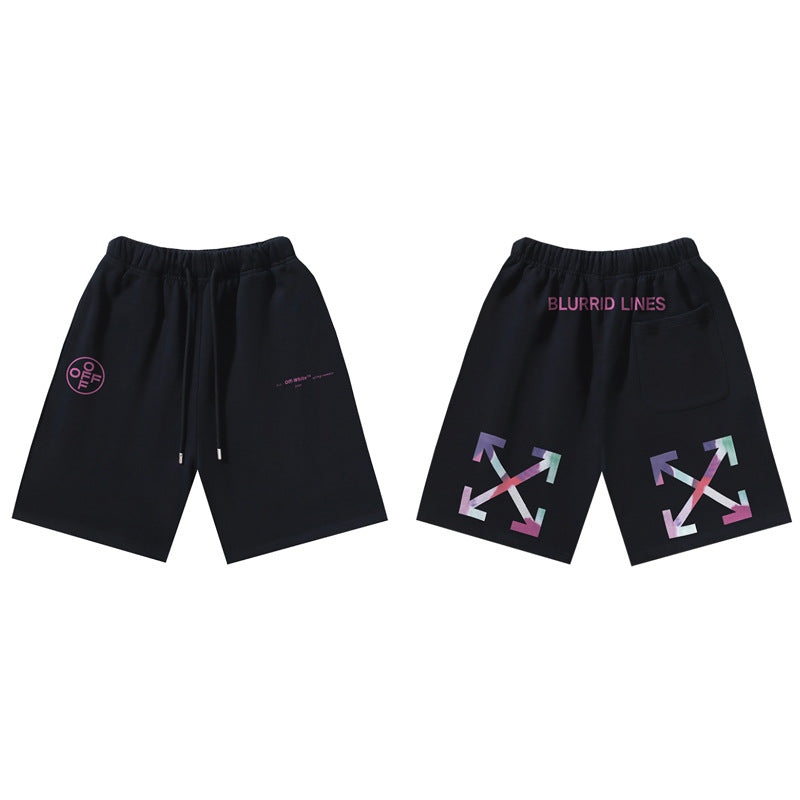 Pantalones Cortos Hombre Estampado Flecha Sueltos | LuxuryMarkt