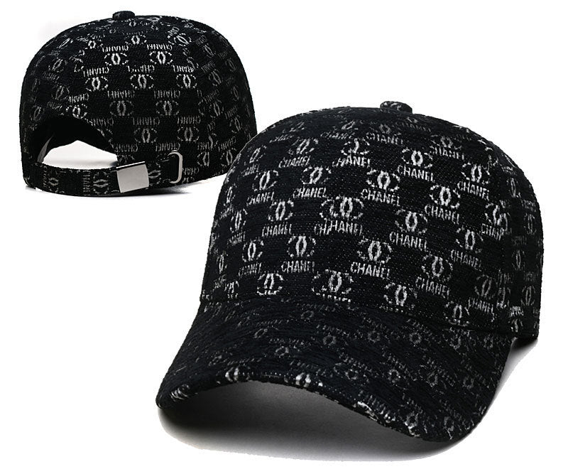 Gorras de béisbol versátiles unisex de estilo coreano con bordado 3D de alta versión, protección solar estilo Chanel al por mayor