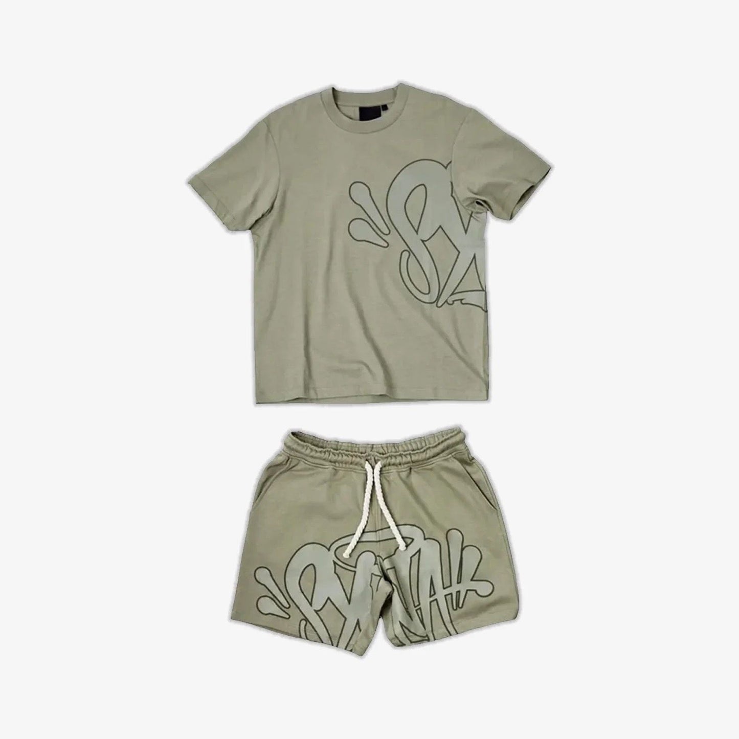 Camiseta americana de hip-hop callejero, camiseta de manga corta holgada con letras de hombre, pantalones cortos informales, conjunto deportivo versátil