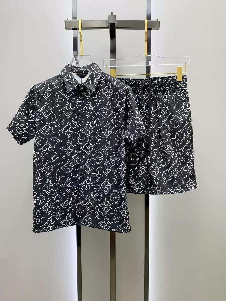 Conjunto Camisa y Pantalón Corto Hombre | Estilo Europeo Verano