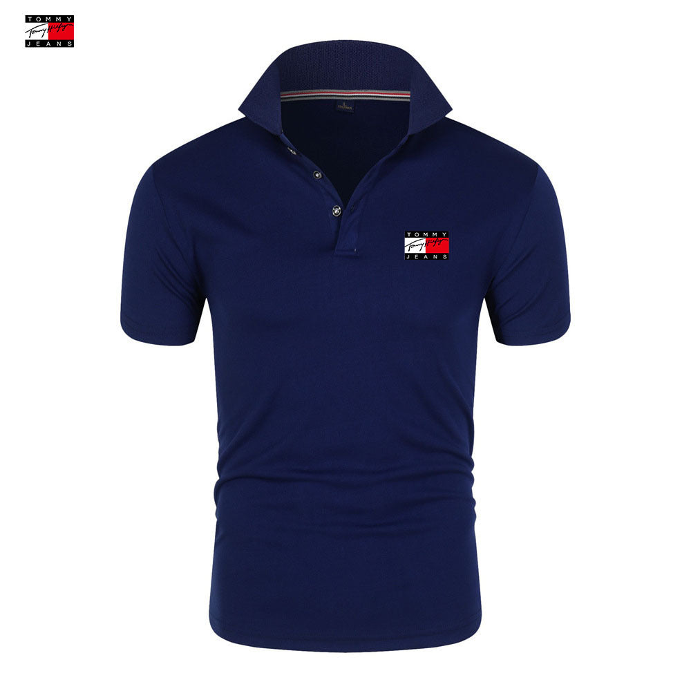 Men's Short Sleeve Casual Sports Polo Shirt | Fold-down Collar Summer