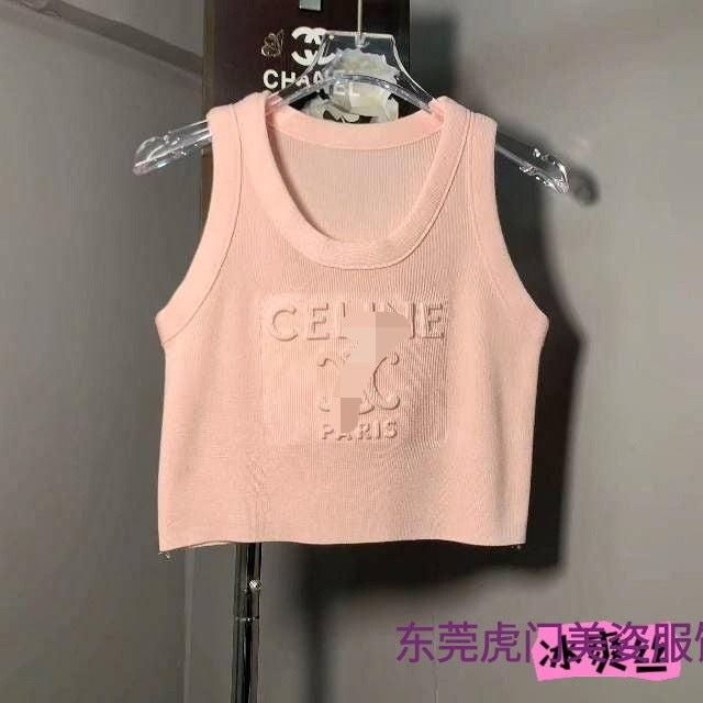 Camisela camisola de punto estirada estirada sin mangas y estirada sin mangas y estilo coreano 2024