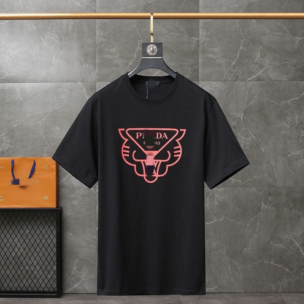 Camiseta unisex de manga corta de 260g de algodón puro de 260g con etiqueta triangular y camiseta de 260g disponible para dropshipping