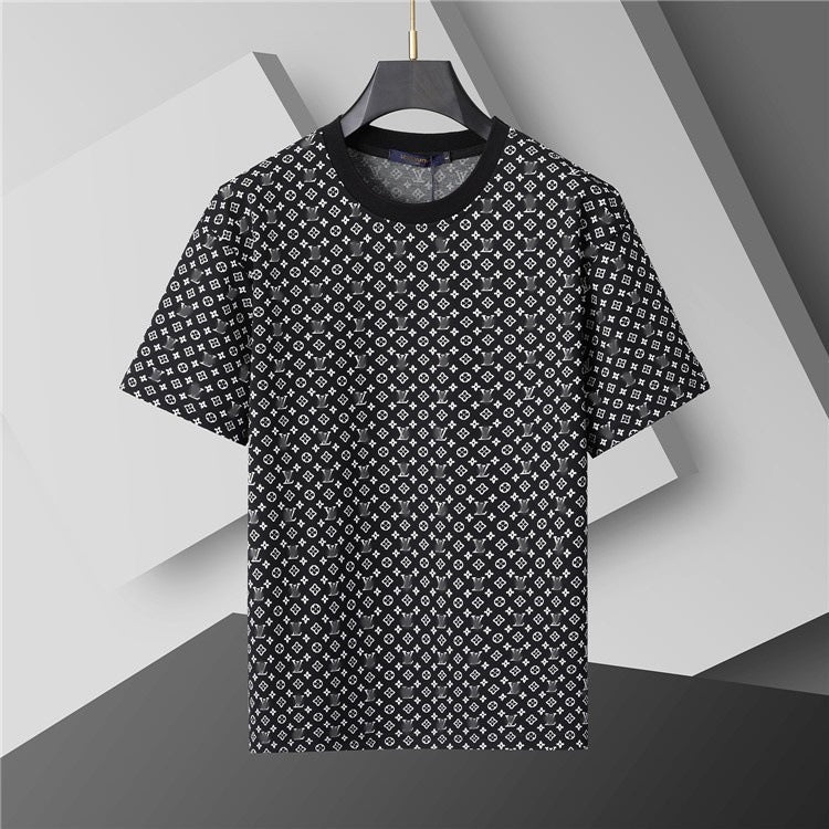 Camiseta de repuesto de algodón de lujo de alta gama transfronteriza, de manga corta de cuello redondo, moda veraniega, dropshipping casual versátil 1