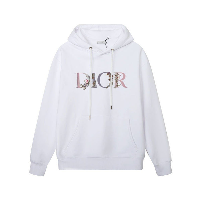 Unisex-Sweatshirt CD | Blumenmuster und lockerer Schnitt