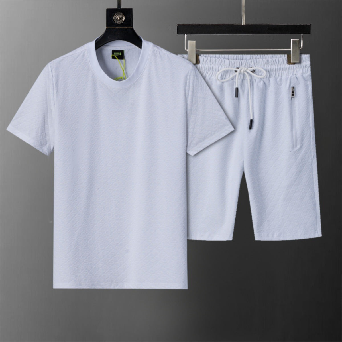 ()25 nuevos pantalones cortos B familia G Jacquard Moda casual Traje de comercio exterior para hombres y mujeres Trajes de primavera para hombre