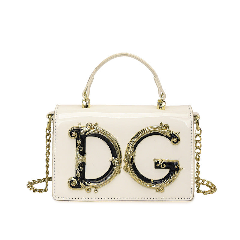Borsa donna in vernice | Tracolla a catena sera moda versatile | Senza scatola