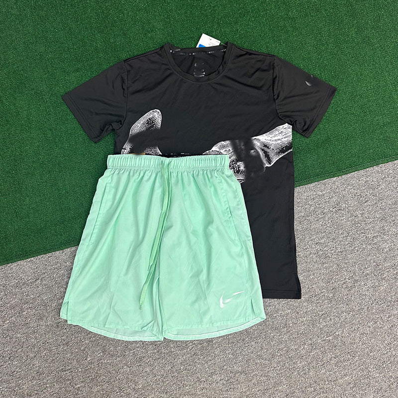 Conjunto Deportivo Manga Corta y Shorts Verano | Seda de Hielo Transpirable