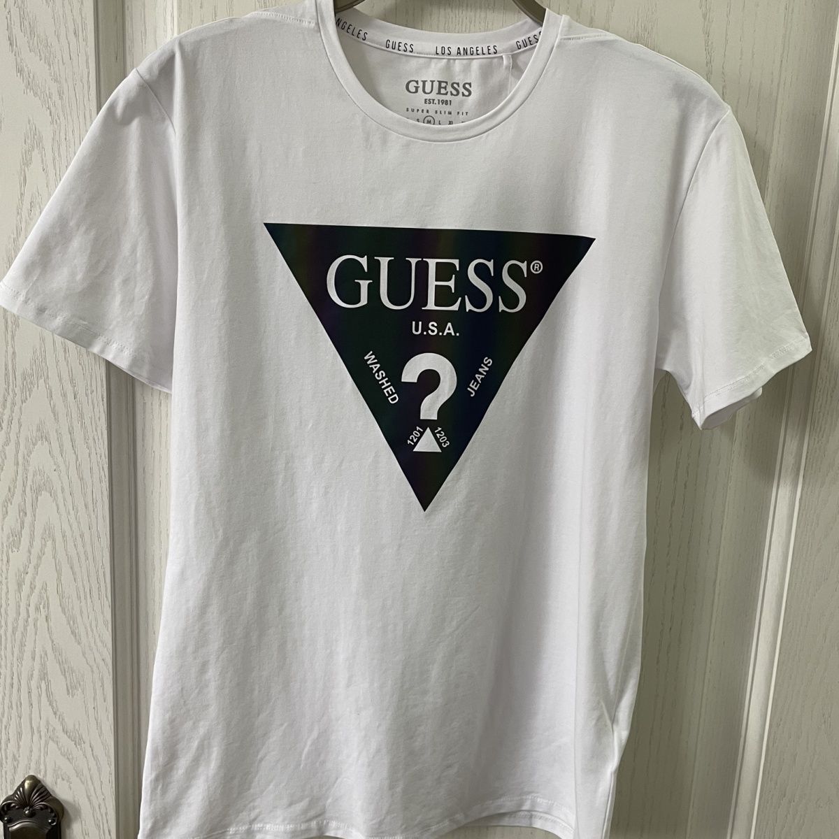 Camisa de talla grande con el logo reflectante transfronterizo de GUE para el verano