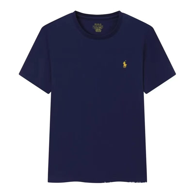 Comercio exterior camiseta Paul bordada Ruff pony marca unisex de verano de algodón cuello redondo casual versátil RL de manga media