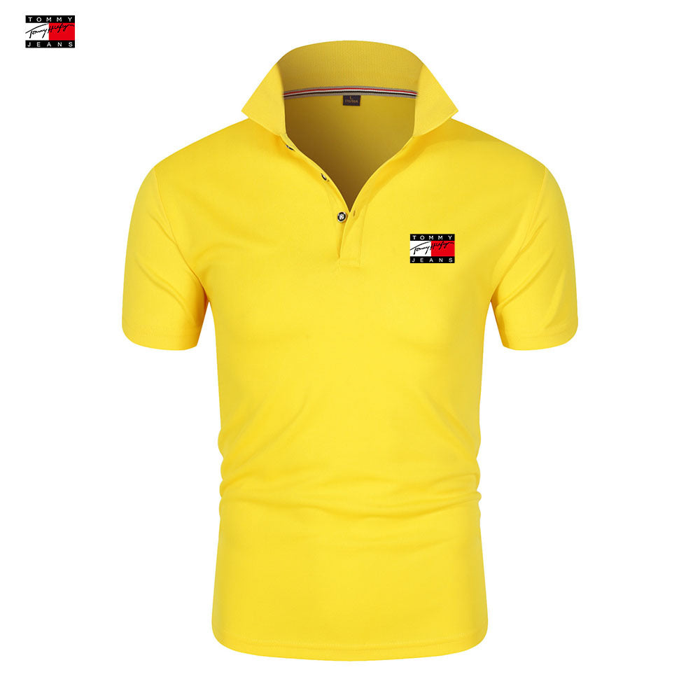 Men's Short Sleeve Casual Sports Polo Shirt | Fold-down Collar Summer