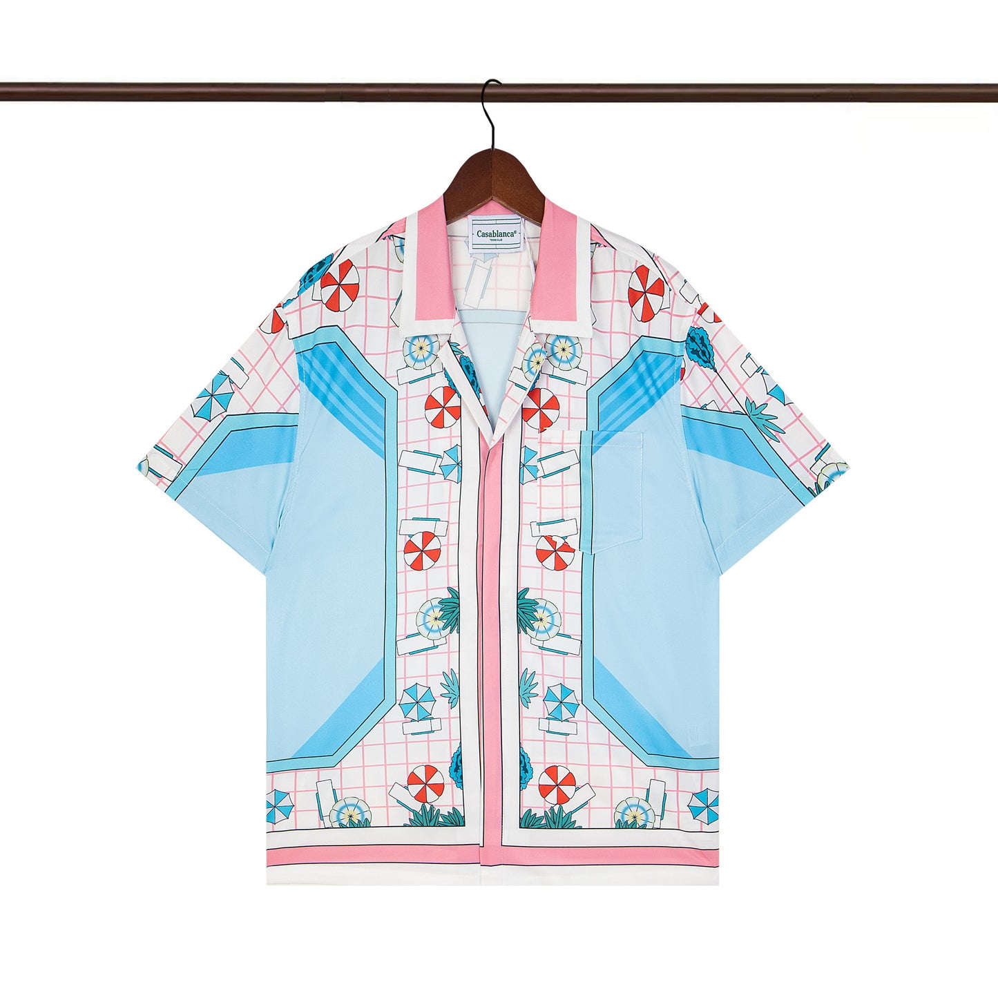 Set de camiseta de manga corta con letras de un partido de fútbol CASA de primavera/verano, jersey holgado y de moda para hombres