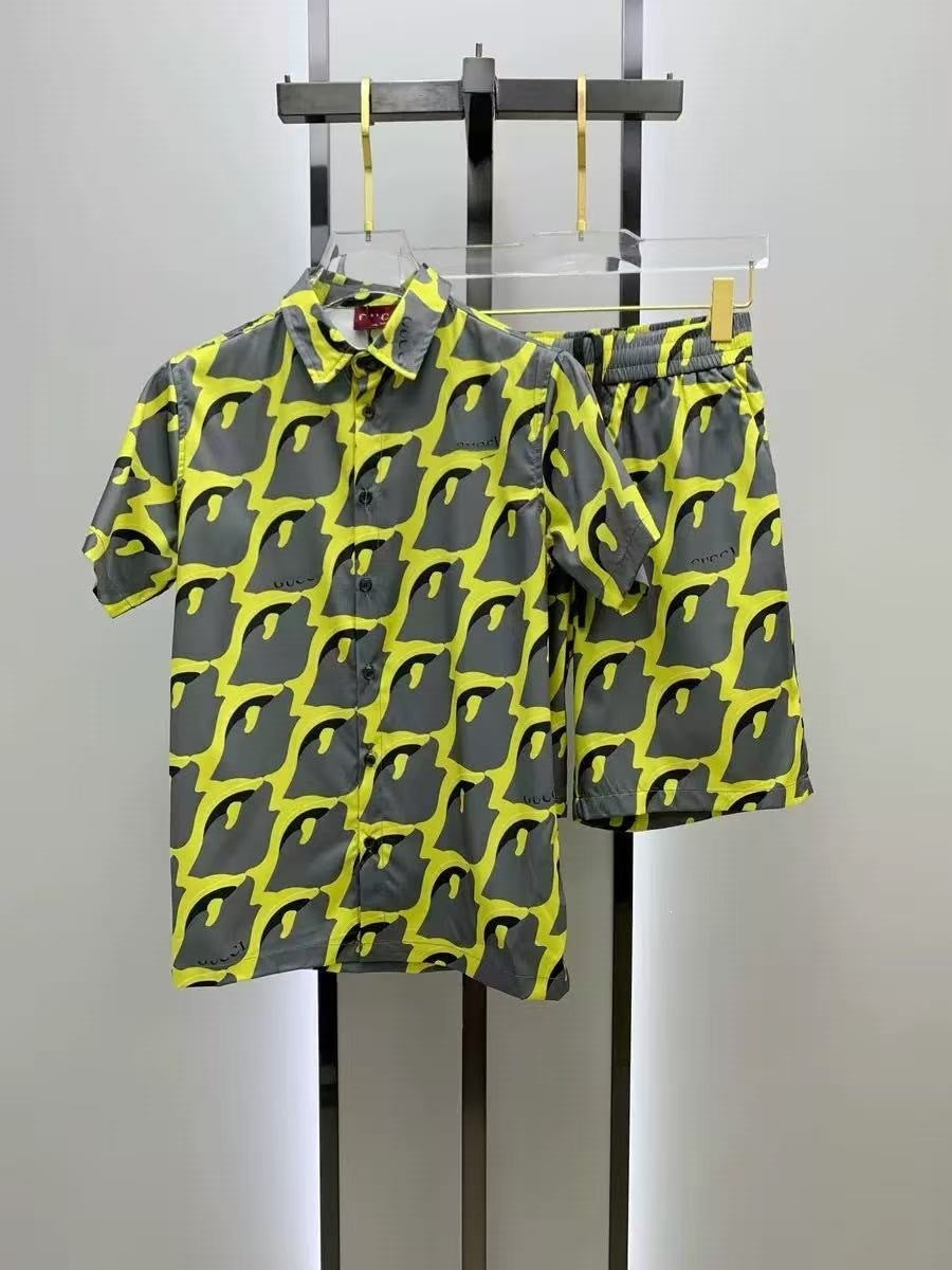 Conjunto Camisa y Pantalón Corto Hombre | Estilo Europeo Verano