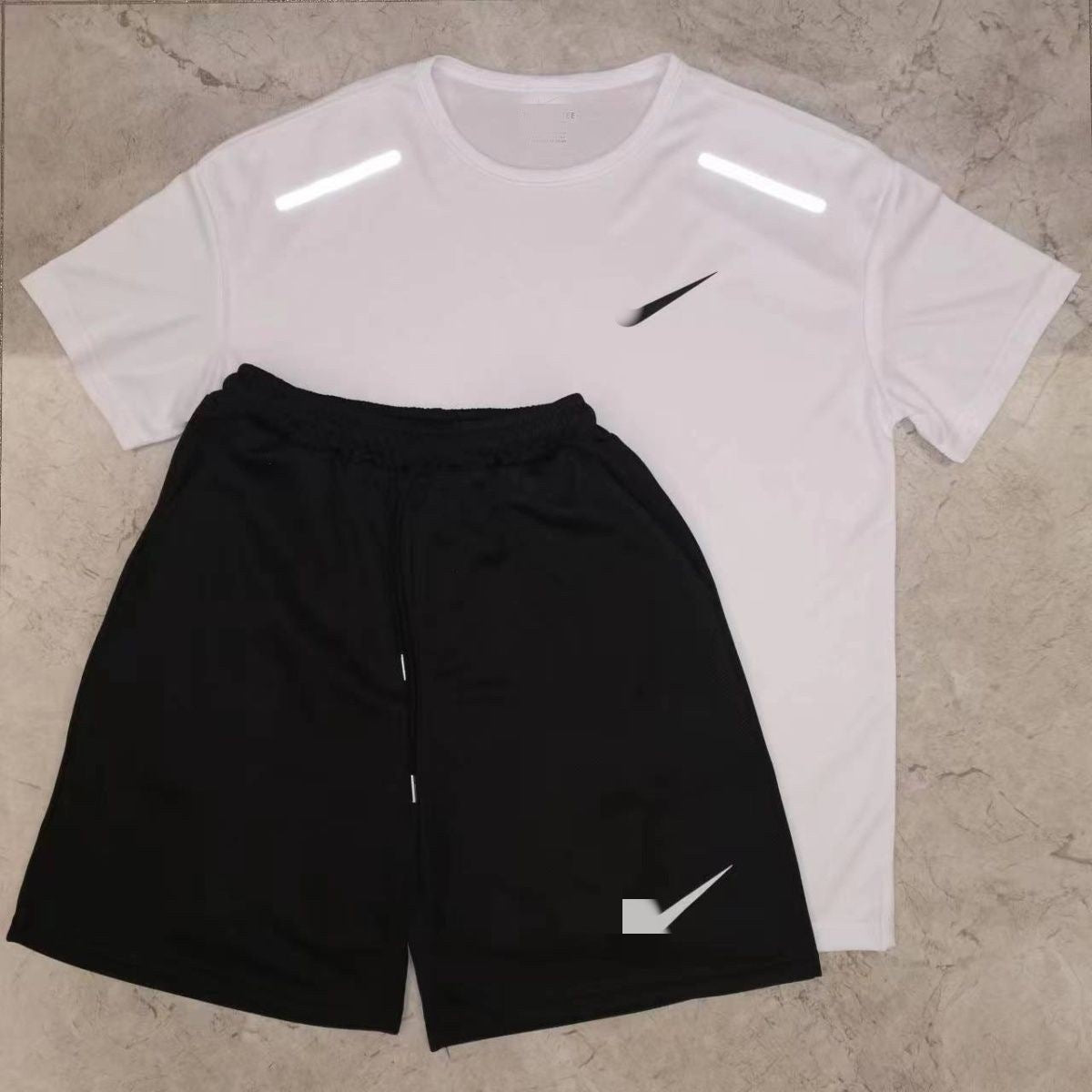 Camisetas americanas, conjuntos de entrenamiento para estudiantes deportivos, monos de atletismo de manga corta para hombres y mujeres, baloncesto fitness y ropa deportiva en stock