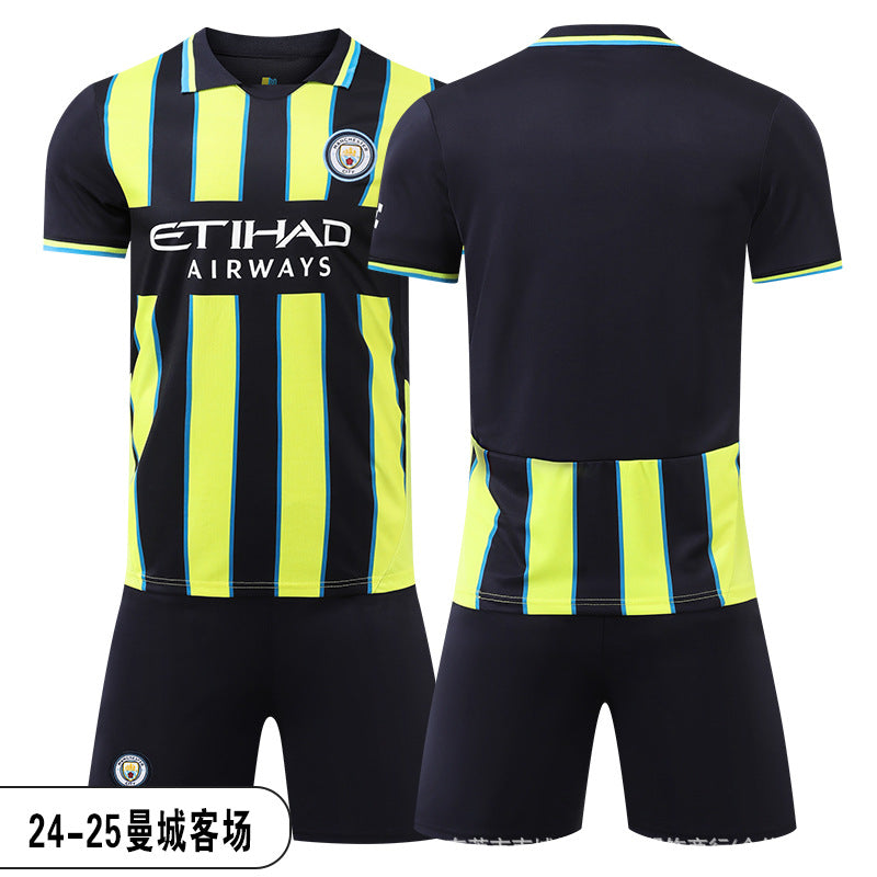 26 27 Camiseta de local del Manchester City, set de equipación de fútbol de la Premier League 9 de Haaland, equipación de entrenamiento infantil, nueva camiseta