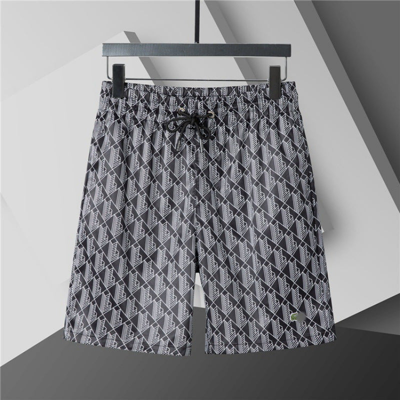 Nuevos pantalones cortos 3D transfronterizos para verano, pantalones cortos de playa de cinco puntas con cinturón, ropa masculina, unisex, versátil y transpirable, estilo británico de moda en comercio exterior