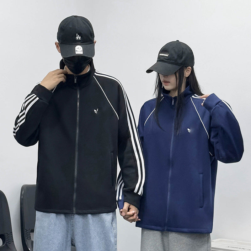 AD Unisex Sports Jacket | Three Stripes and Loose Fit