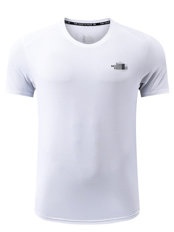 Deportes de montañismo de verano masculino, ropa de secado rápido para senderismo al aire libre, camisetas de manga corta con cuello redondo, camisetas de fitness para interiores.