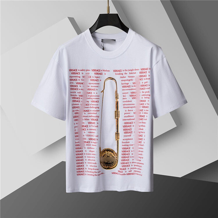 Versión correcta de 2026 de la nueva camiseta ligera de lujo de verano, camiseta de manga corta de cuello redondo y versátil para hombres y mujeres, países extranjeros de Europa y Estados Unidos