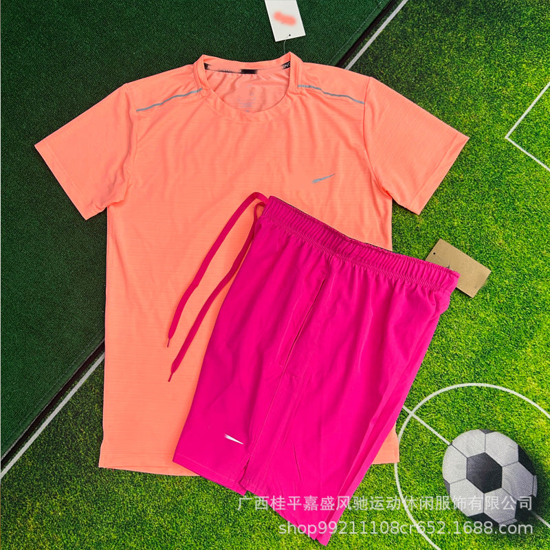 Pantalones cortos deportivos transpirables para hombre, deportes tejidos y transpirables, entrenamiento de atletismo para estudiantes, entrenamiento de atletismo, carrera, fitness, traje de secado rápido para hombres