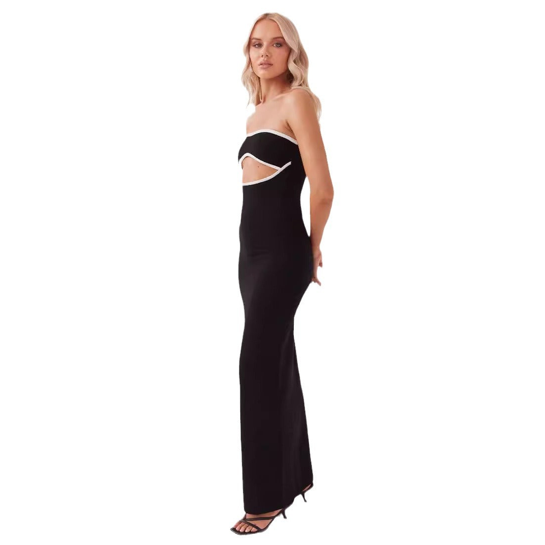 2026 verano nuevo comercio exterior transfronterizo Amazon falda americana chica sexy y sexy con bandeau vestido de punto con falda larga chica