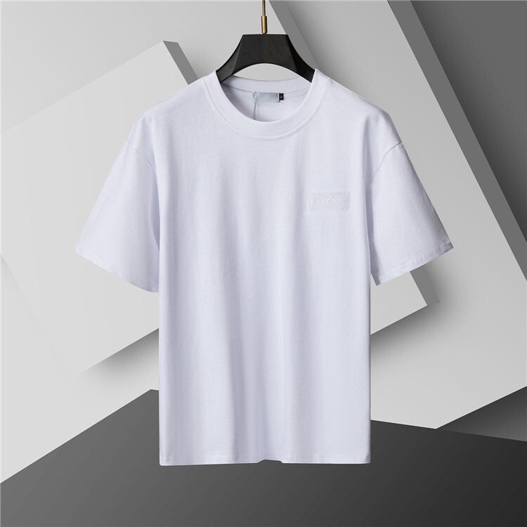 Camiseta de repuesto de algodón de lujo de alta gama transfronteriza, de manga corta de cuello redondo, moda veraniega, dropshipping casual versátil 1