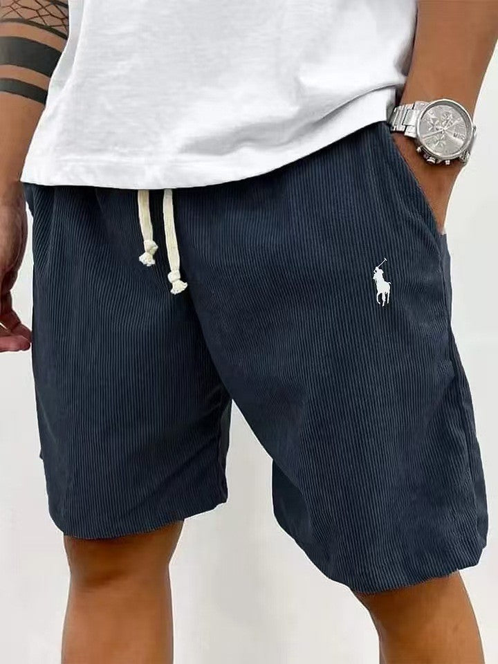 Pantalones Cortos Hombre | Deportivos Pana Bordado Pony Casual 2026