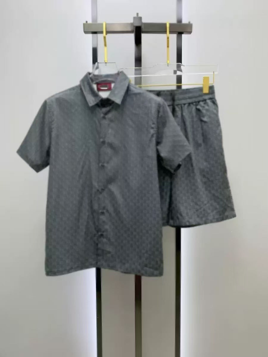 Conjunto Camisa y Pantalón Corto Hombre | Estilo Europeo Verano