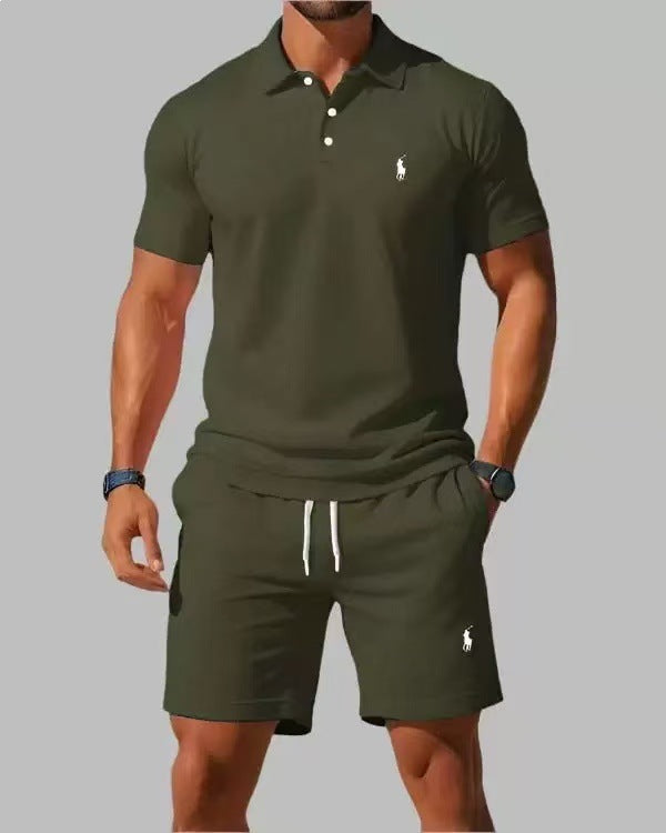 Conjunto Polo Shorts Hombre Bordado Verano Dos Piezas | LuxuryMarkt