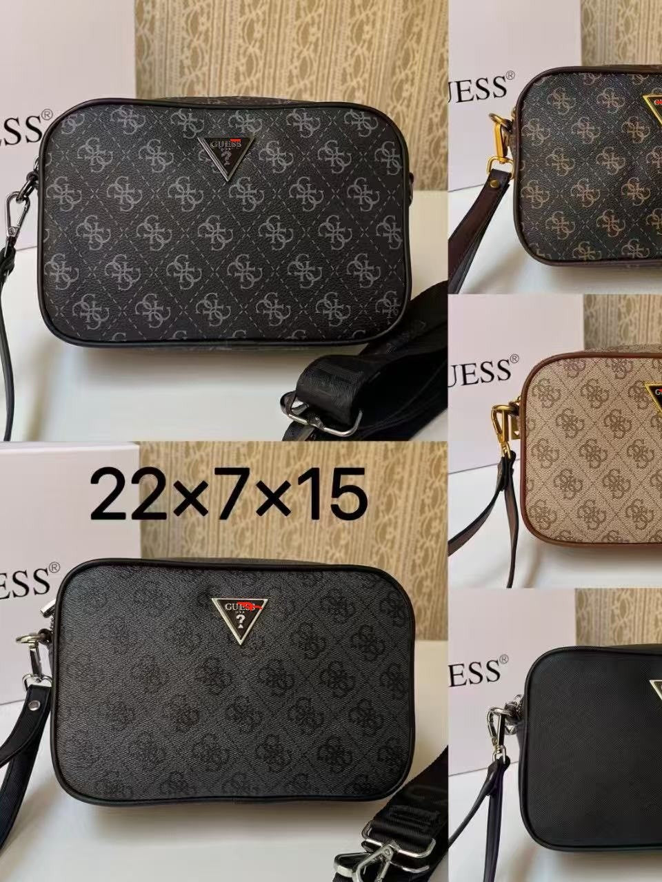 Comercio exterior, nueva moda retro europea y americana, moda retro, bolso casual sencillo, bolso de cámara en mano, bolso pequeño cuadrado estampado de bandolera para hombre