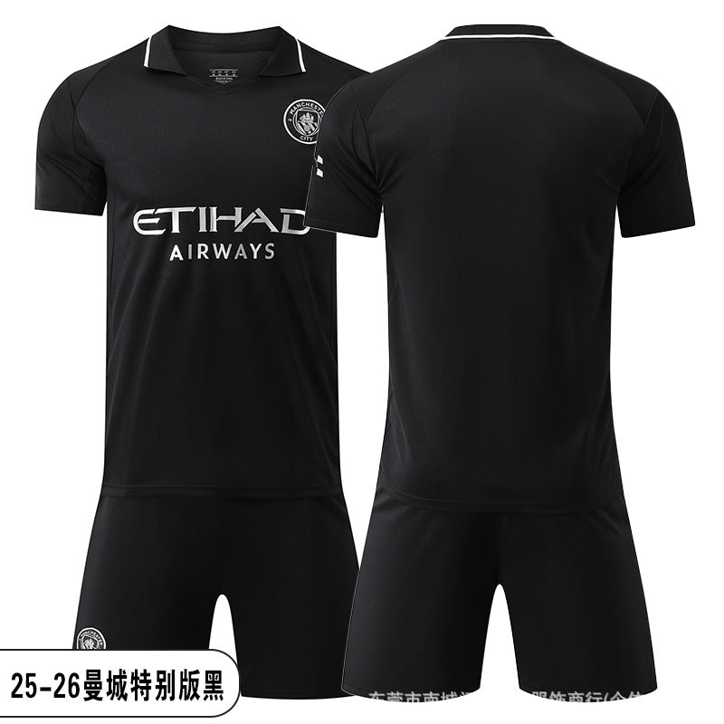 26 27 Camiseta de local del Manchester City, set de equipación de fútbol de la Premier League 9 de Haaland, equipación de entrenamiento infantil, nueva camiseta
