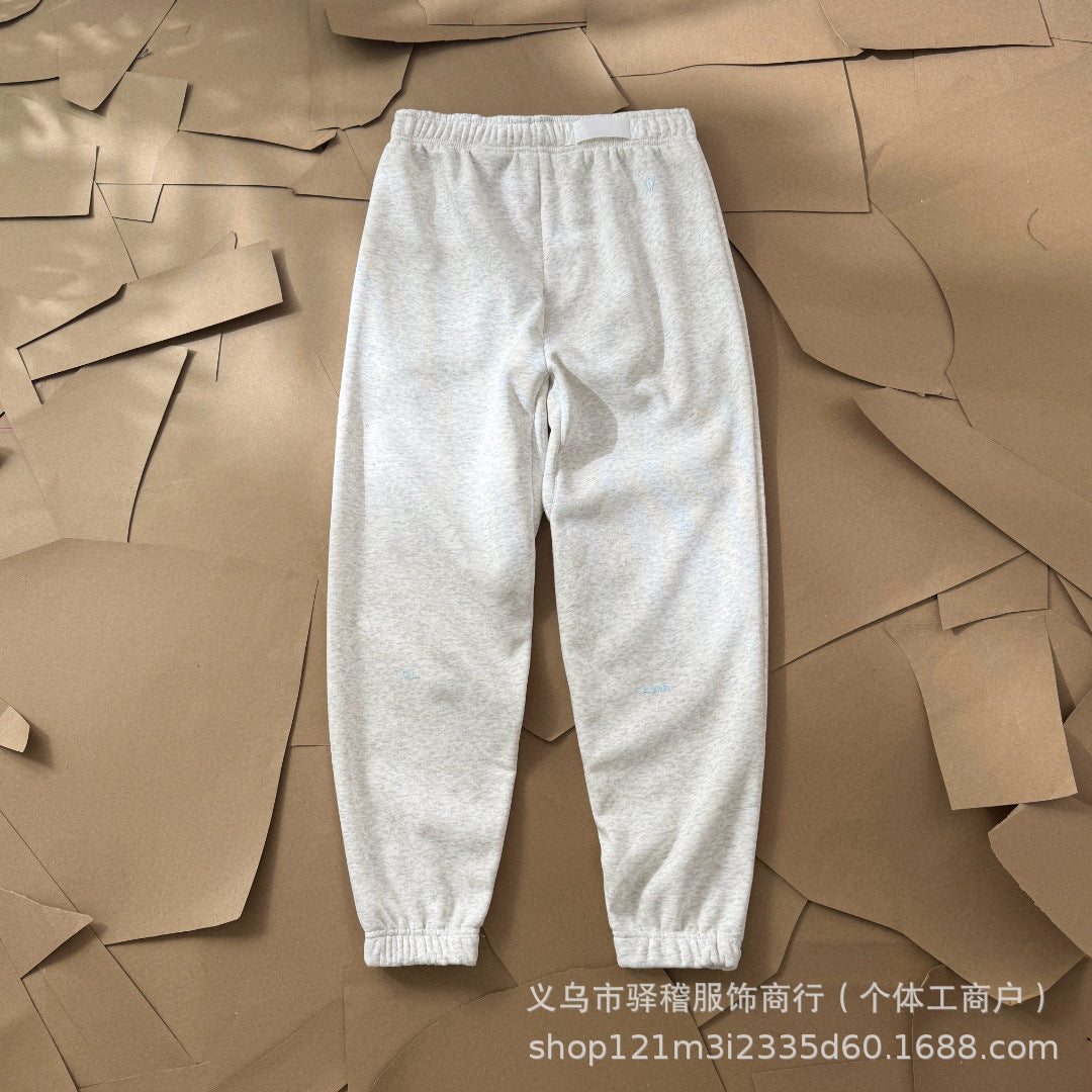 Nuevo outono NOCTA silicona pequeña etiqueta DeakeNK serie de pato masculino co-marcado, pantalones de chándal casuales