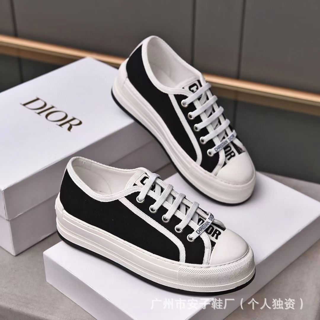 Familia D zapatos planos de mujer de primavera y otoño con letras bordadas, zapatos planos de mujer con cordones resaltados y versátiles, descanso transpirable y conjunto completo de embalaje