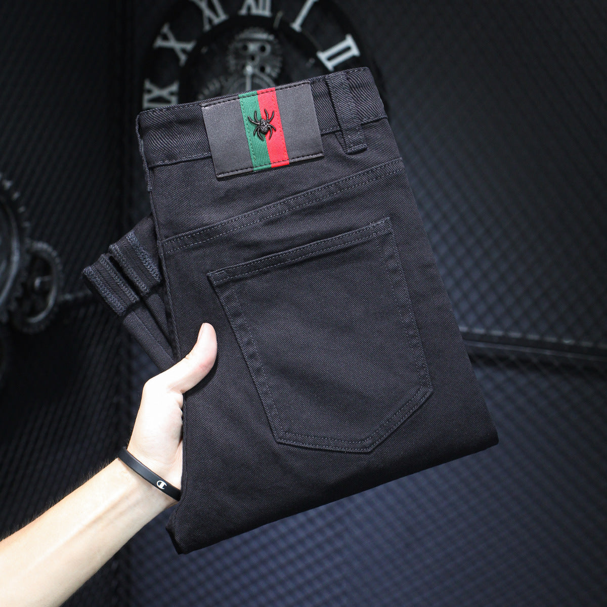 Vaqueros Negros Stretch Slim Fit Hombre