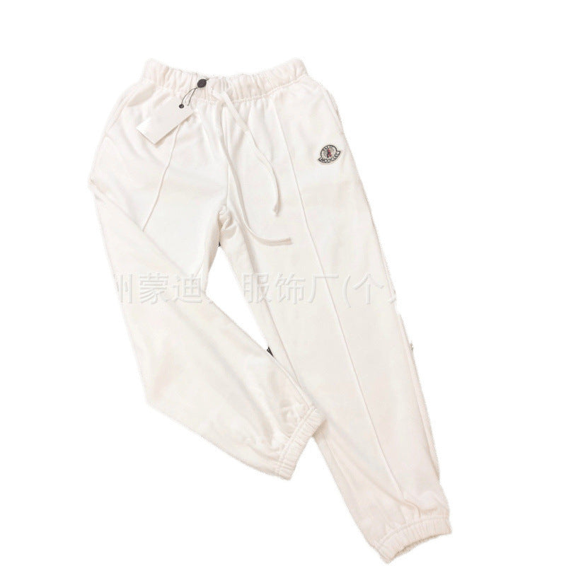 Nuevos pantalones de chándal originales de otoño e invierno de Mengkou Miao con gomas elásticas y pantalones de punta de moda de marca para hombre, pantalones rectos de pierna recta