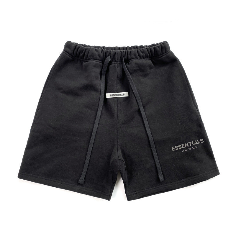 Nuevos pantalones cortos de doble línea OFGO 2025, pantalones cortos deportivos casuales de algodón de cinco puntos, pantalones cortos de verano de secado rápido de calle