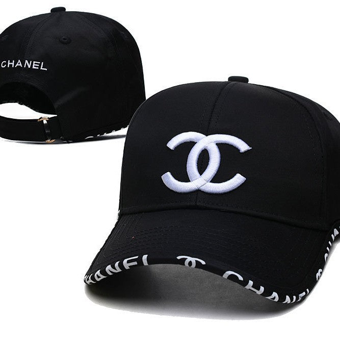 Gorras de béisbol versátiles unisex de estilo coreano con bordado 3D de alta versión, protección solar estilo Chanel al por mayor
