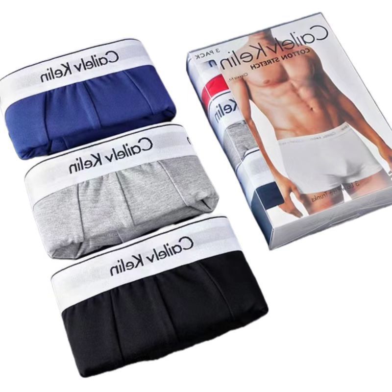 Boxers de ropa interior masculina transfronteriza, pantalones cortos finos de algodón modal finos y transpirables, caja regalo de 3 piezas