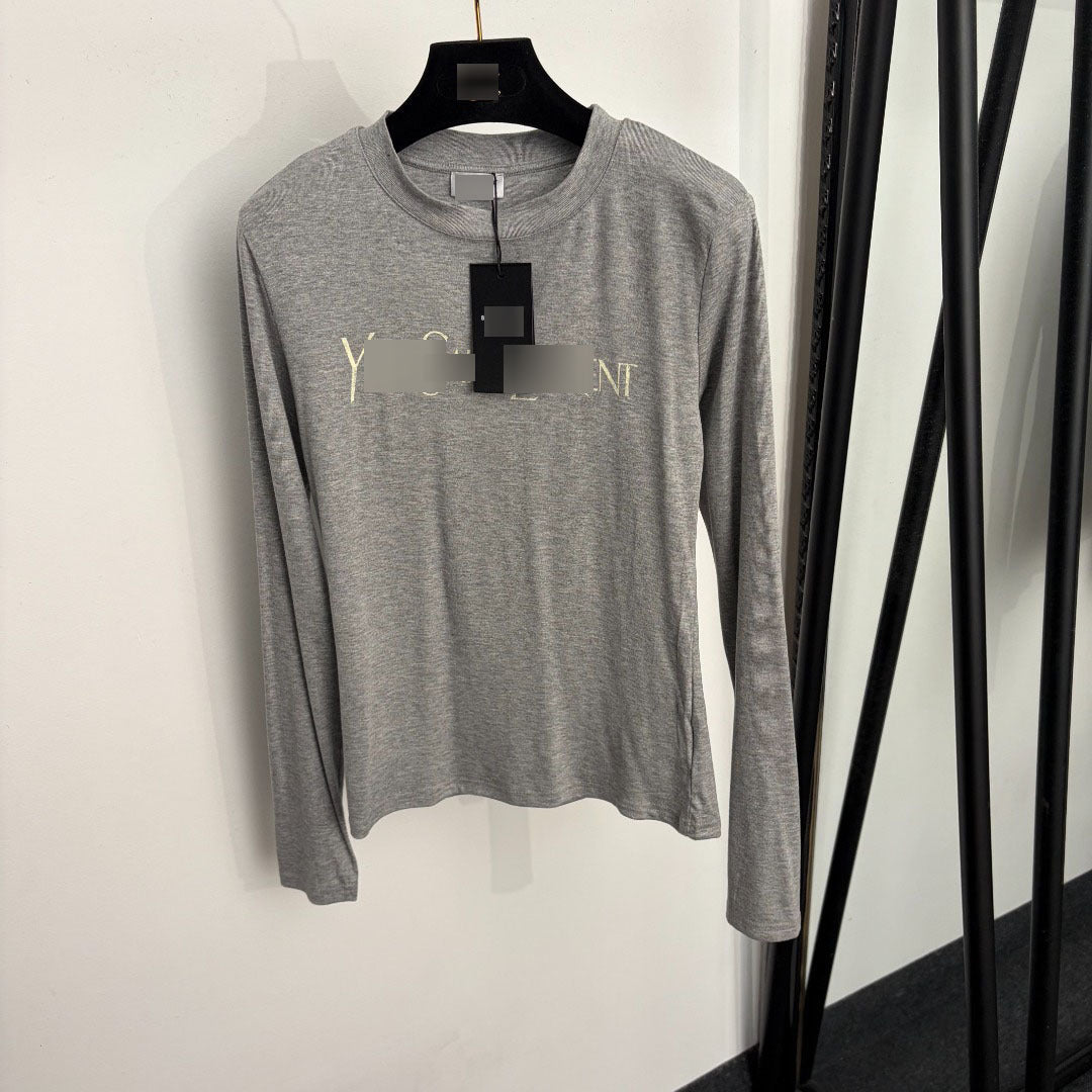 Camiseta Mujer YSL | Manga Larga Con Letras