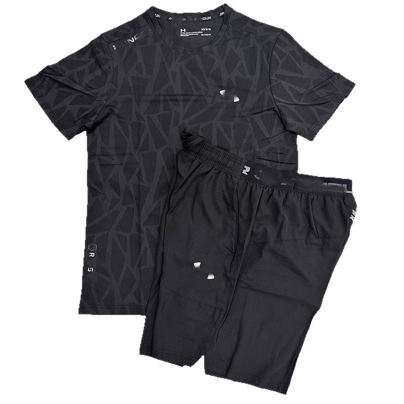 Men's Casual Short Sleeve Set Under | Breathable Sports T-shirt