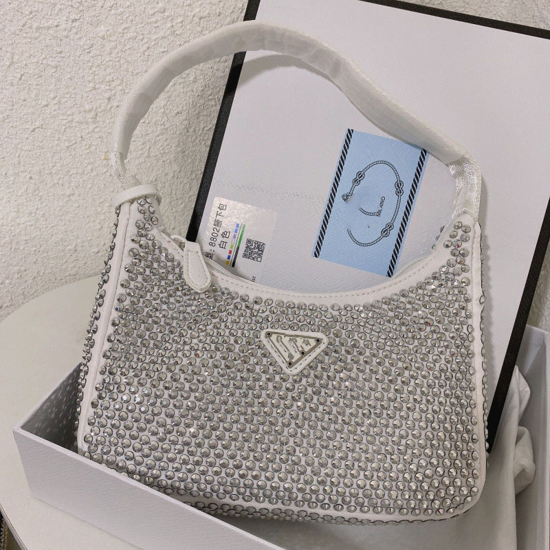 Bolso de brazo P Diamond 2024 Bolso de hombro estilo Hobo Fashion Baguette Fresh and Sweet