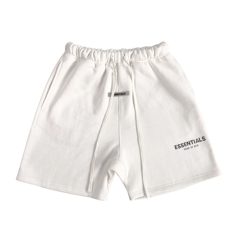 Nuevos pantalones cortos de doble línea OFGO 2025, pantalones cortos deportivos casuales de algodón de cinco puntos, pantalones cortos de verano de secado rápido de calle