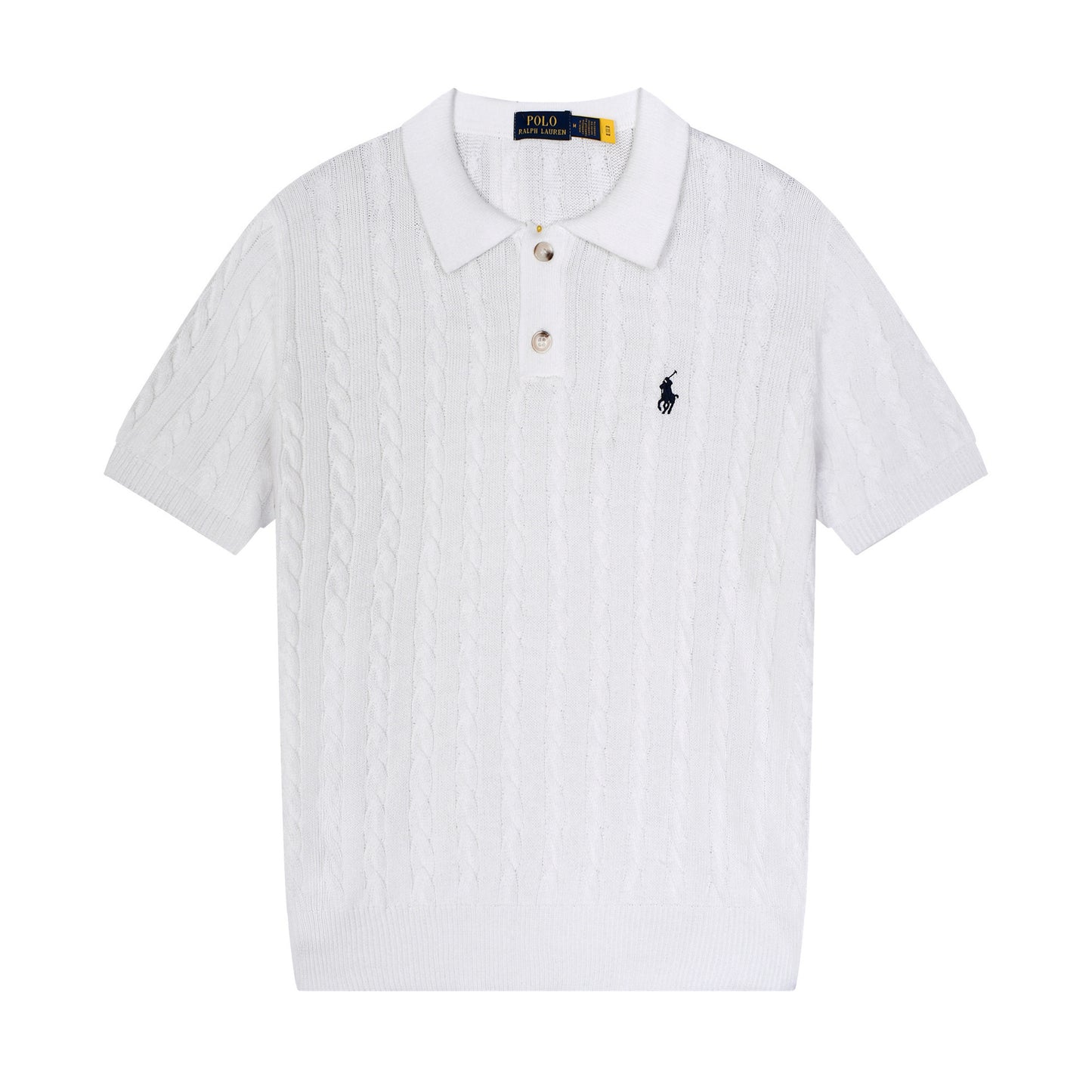 Polo de verano transfronterizo con coleta de caballo bordada de hombre, camisa de pelo de algodón puro de manga corta con solapa