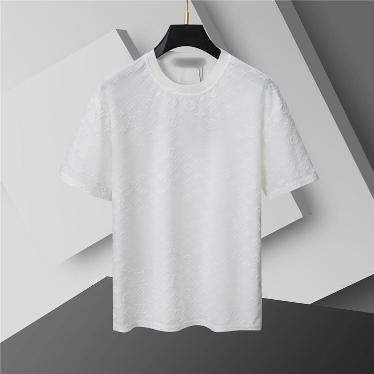 Versión correcta de 2026 de la nueva camiseta ligera de lujo de verano, camiseta de manga corta de cuello redondo y versátil para hombres y mujeres, países extranjeros de Europa y Estados Unidos