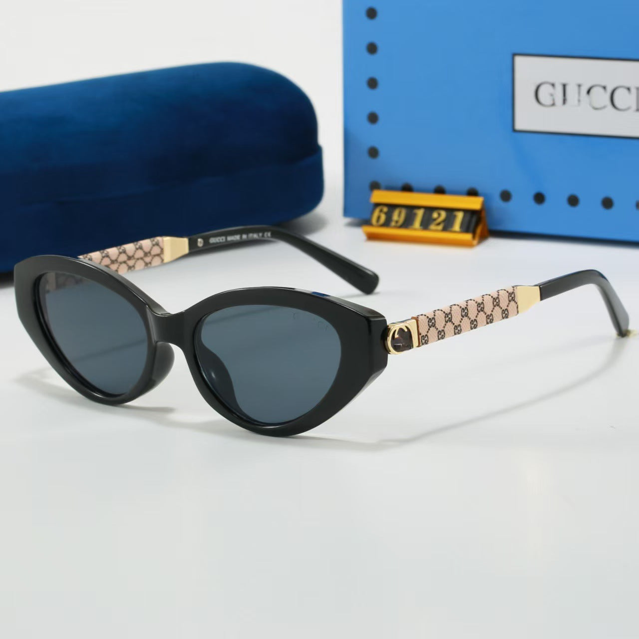 Gafas de sol de montura pequeña con ojo de gato 2025, protección UV premium, gafas ligeras de lujo para vacaciones,