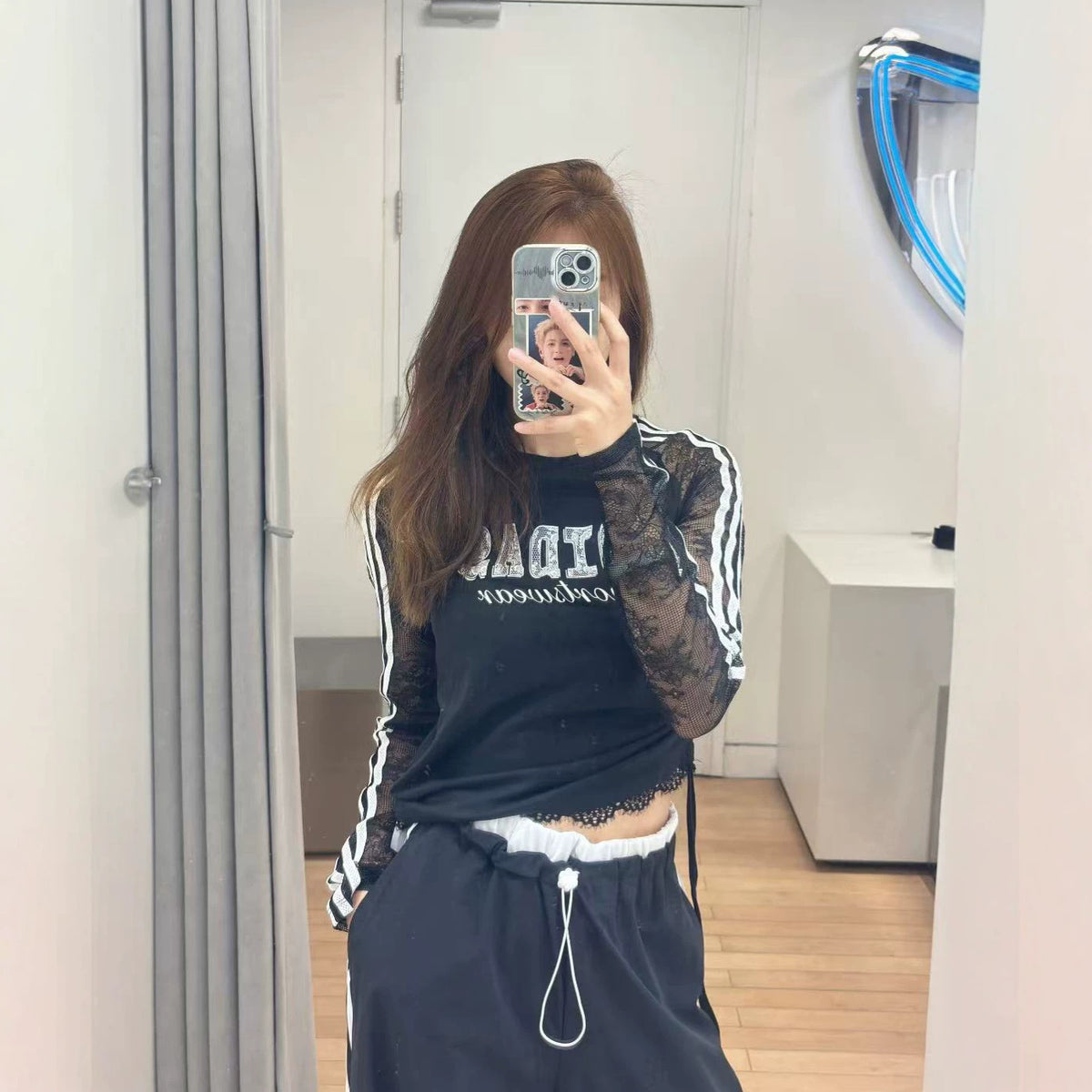 レディース 長袖Tシャツ AD | メッシュ＆レース