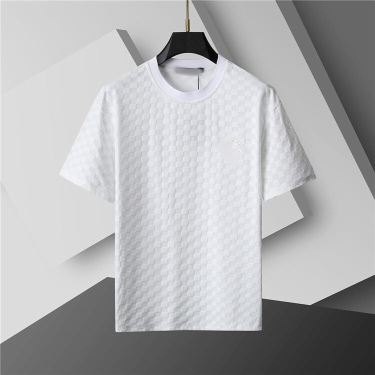 Versión correcta de 2026 de la nueva camiseta ligera de lujo de verano, camiseta de manga corta de cuello redondo y versátil para hombres y mujeres, países extranjeros de Europa y Estados Unidos