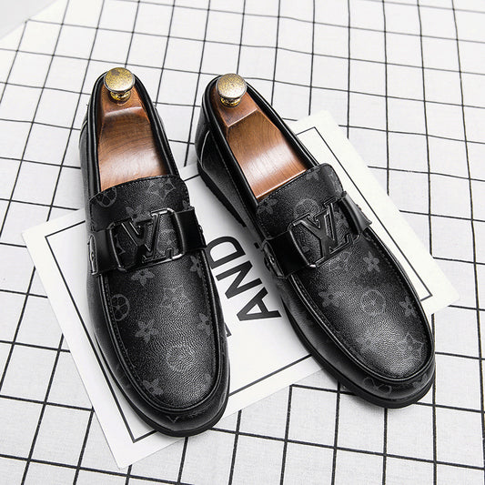 Mocasines clásicos de moda para hombres, parte superior suave de cuero auténtico, suela suave, zapatos casuales de cuero para hombres