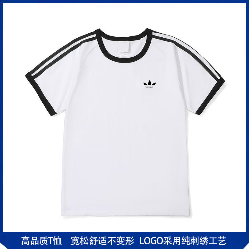 T-shirt unisex a tre strisce A | Ricamata